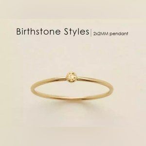 NOVEMBER Jonquil Birthstone 14K Gold Plated Ring